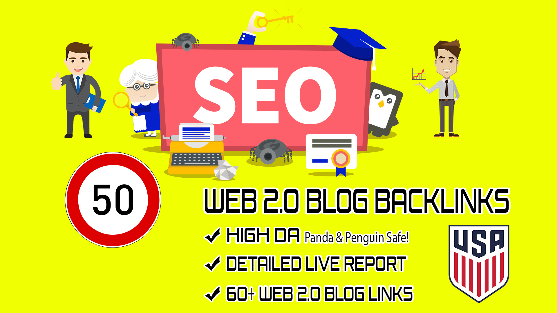 Provide You 50+ White Hat Web 2.0 Backlinks On High A...