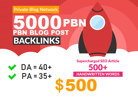 DA 40+ PA 35+ pr 5+ web 2.0 5000 PBN UNIQUE 5000 sites
