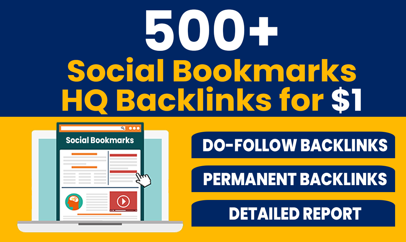500 HQ Social Bookmarks for your site ranking improve...