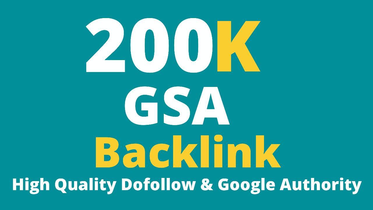 200K GSA Backlinks For Faster Google Ranking