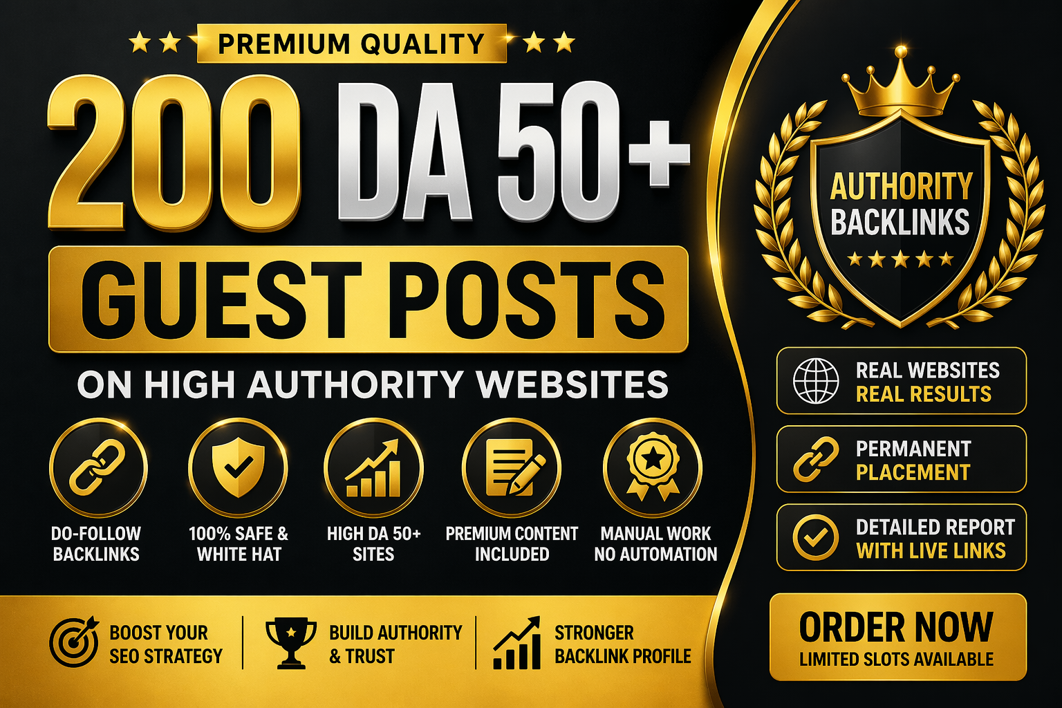 200 Premium DA 50+ Guest Posts on High Authority Site...