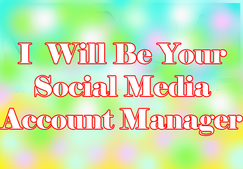 I will be your social media account manager and perso...