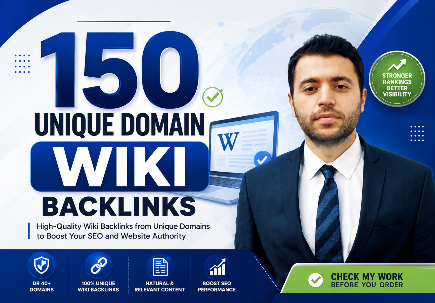 I Will Post DR 40+ 150 Wiki Backlinks From 150 Unique...