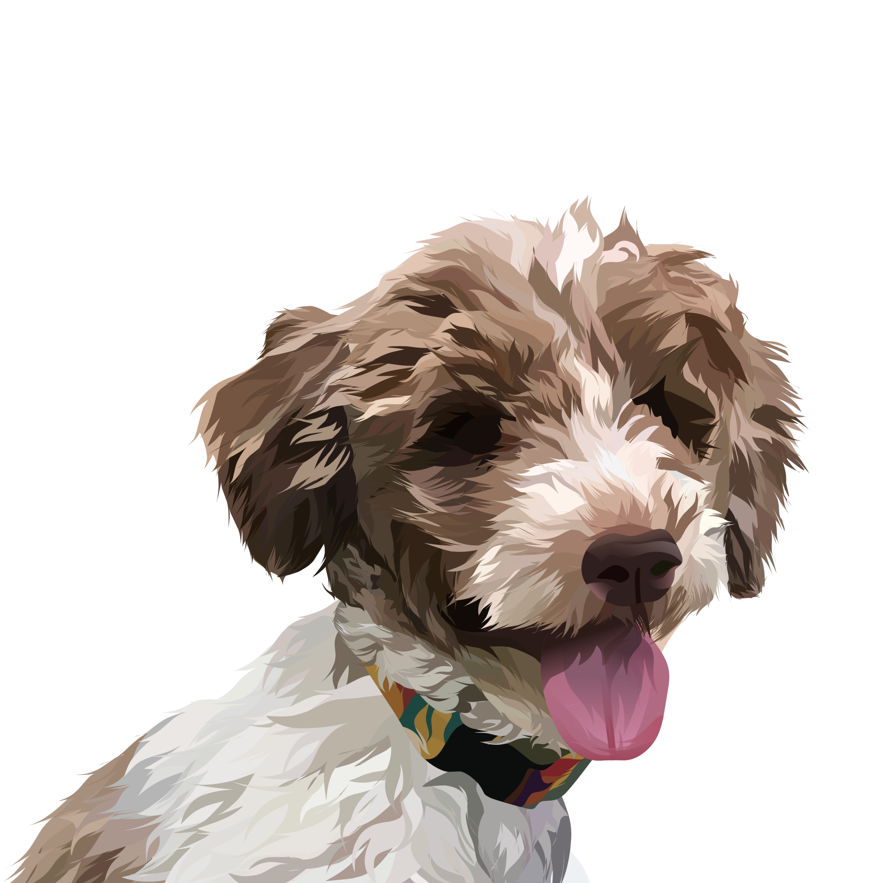 I will make vector illustration dog cat animal pet cartoon potratit