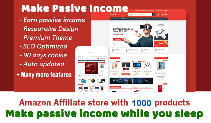 Autopilot Amazon affiliate website with 1000 products