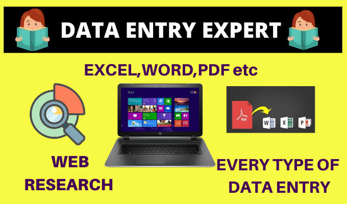 I will do any type of data entry professionally