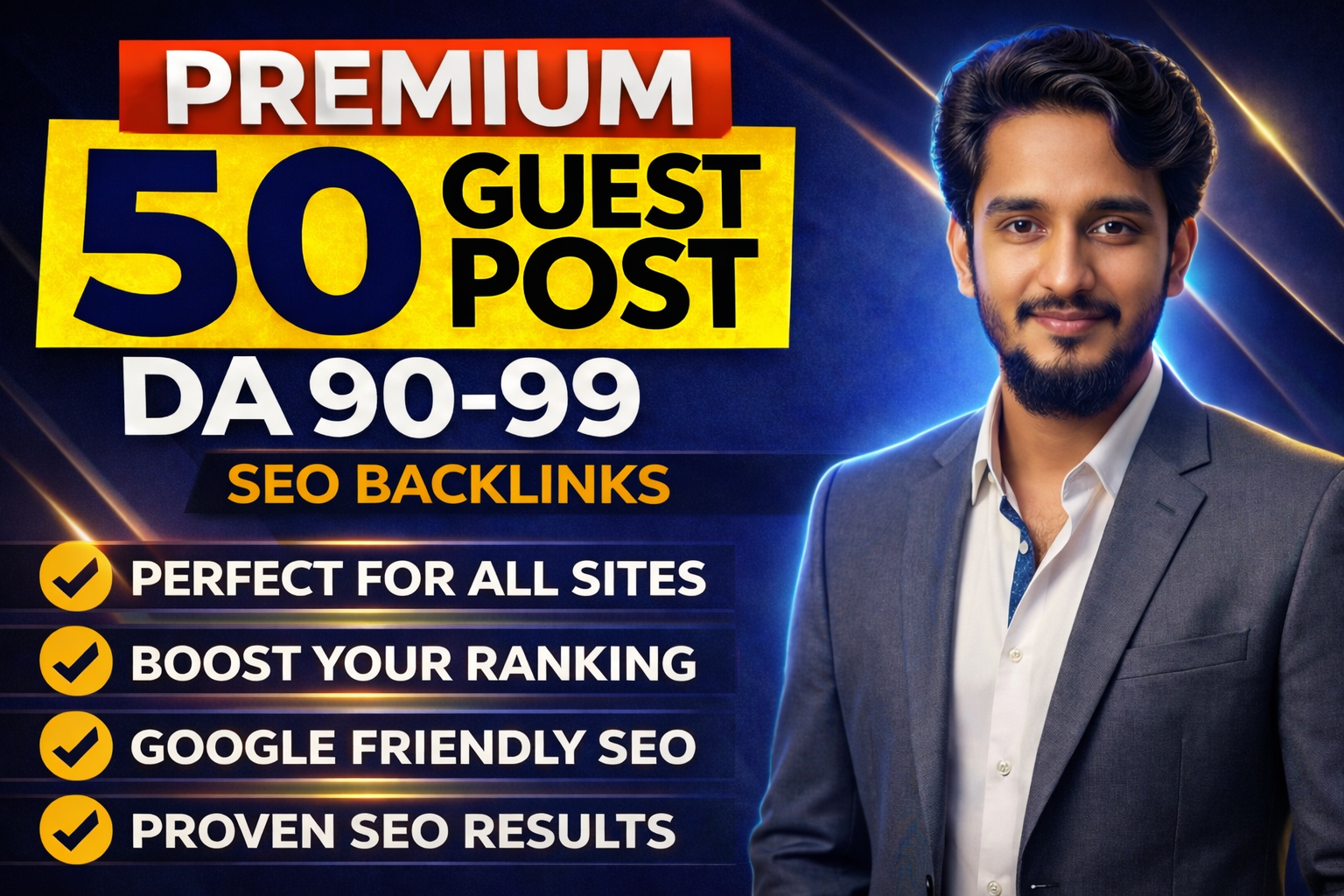 Write & Publish 50 High Authority Guest Post Dofollow Backlinks Moz DA 90+ Google Index Guaranteed