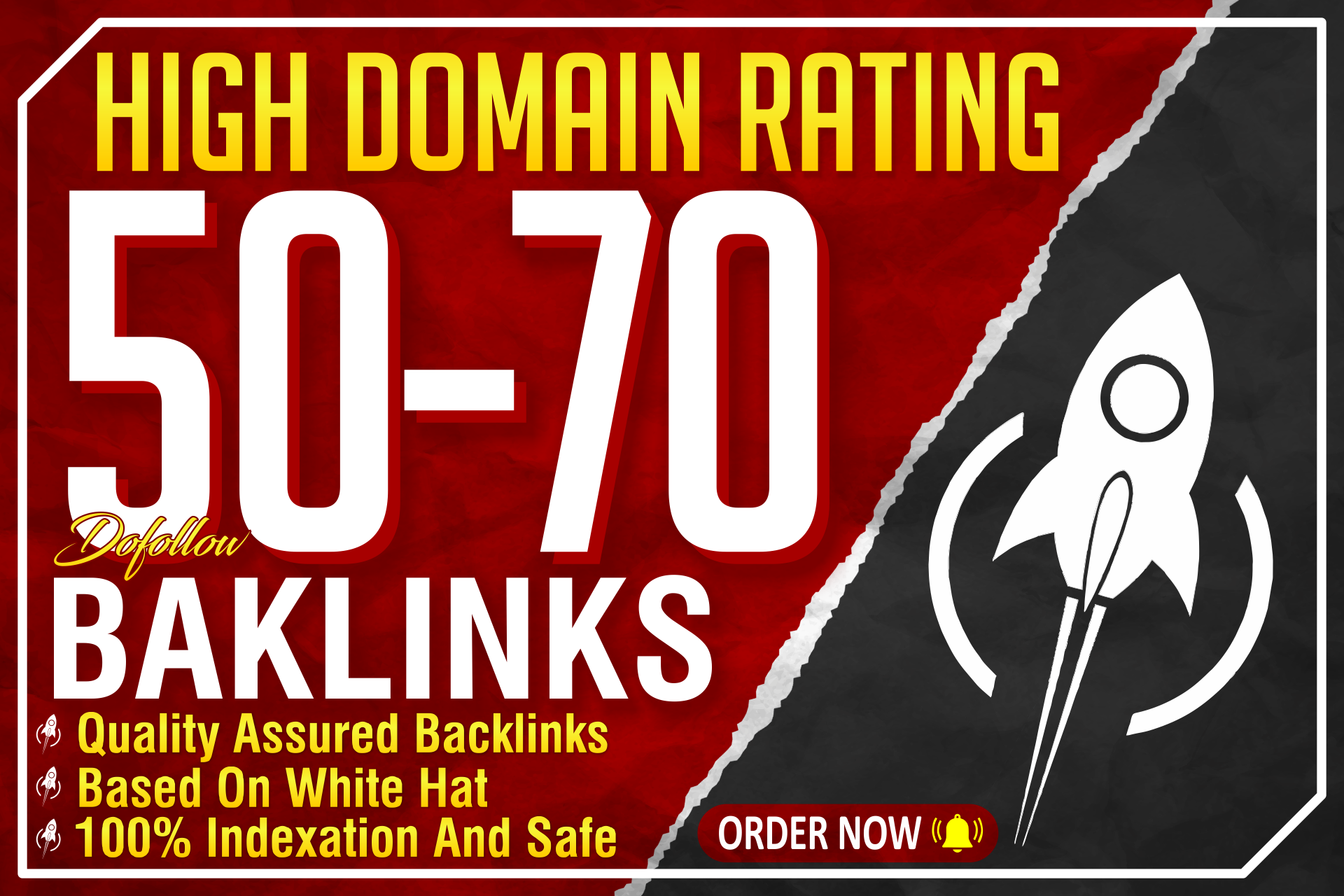 SkyRocket your webiste - 100 high domain rating DR 50 plus dofollow backlinks