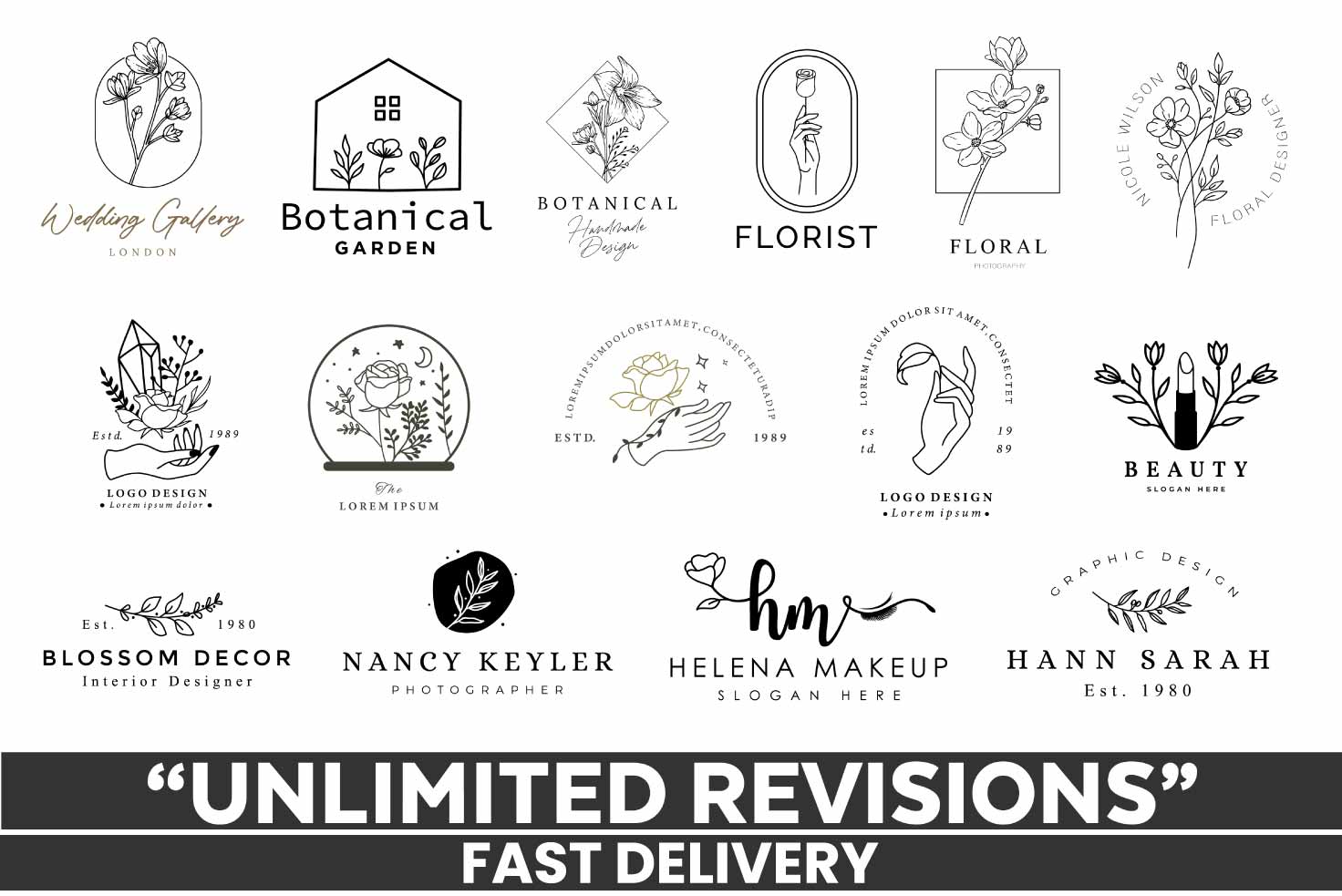 I will design high quality hand drawn logo