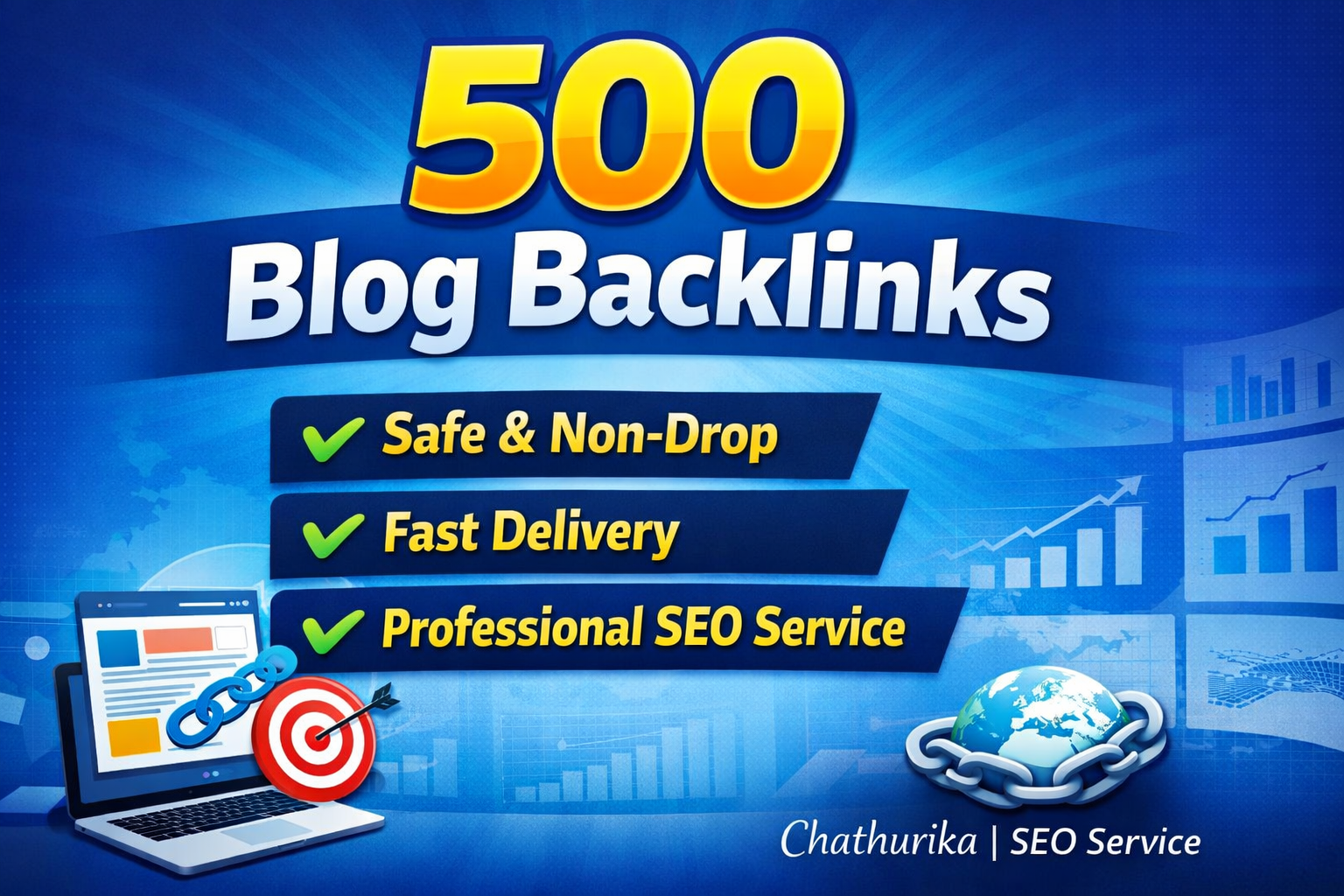 500 High-Quality Blog Backlinks Non-Drop Fast Deliver...