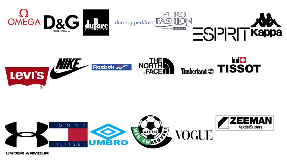Fashion Brand Logos in SVG,EPS,PNG,DXF,JPEG, Formats 4000 Pre Made Designs Mega Pack