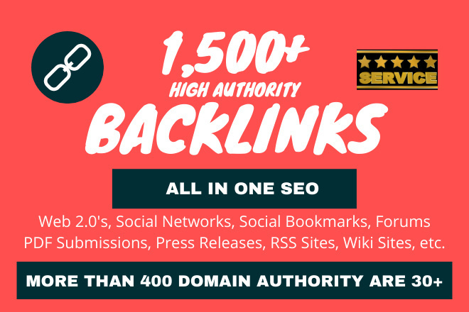 1500+ All in One Backlinks. High DA Quality Combined ...