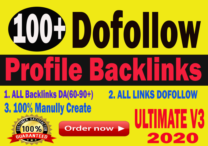 Create 100+ DA90+ high authority Dofollow profile Backlinks 