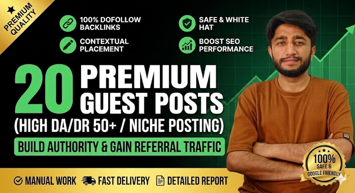 20 Real Editorial Guest Posts on DA 50+ Sites &mdash; Niche-Matched, Full Report