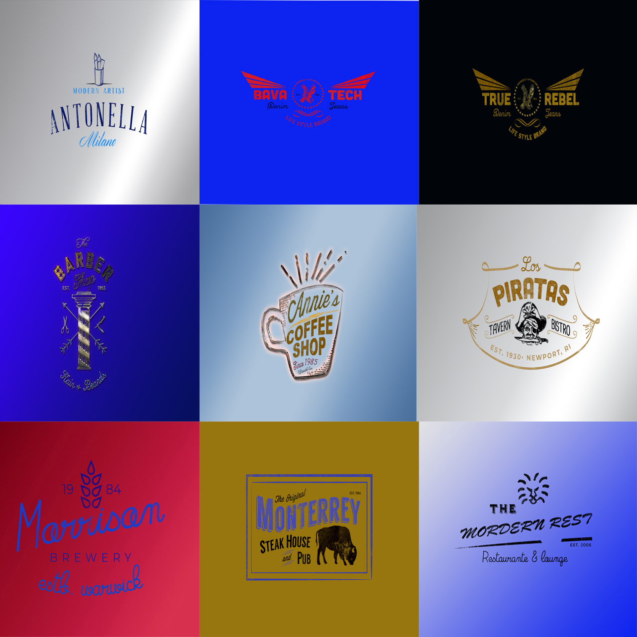 I will design stunning vintage retro logo