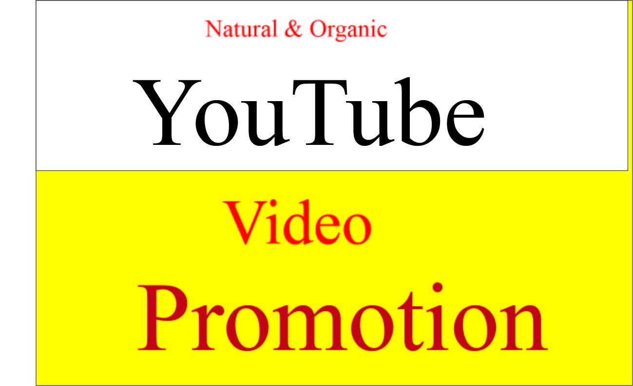 Get Fast Top HQ Natural YouTube video promotion & Marketing 