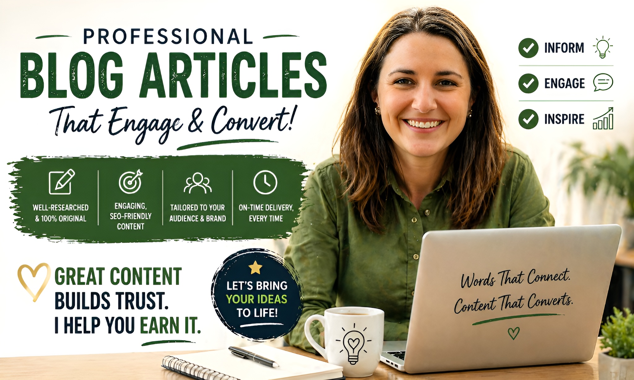 I will write bulk seo wordpress articles with images ...