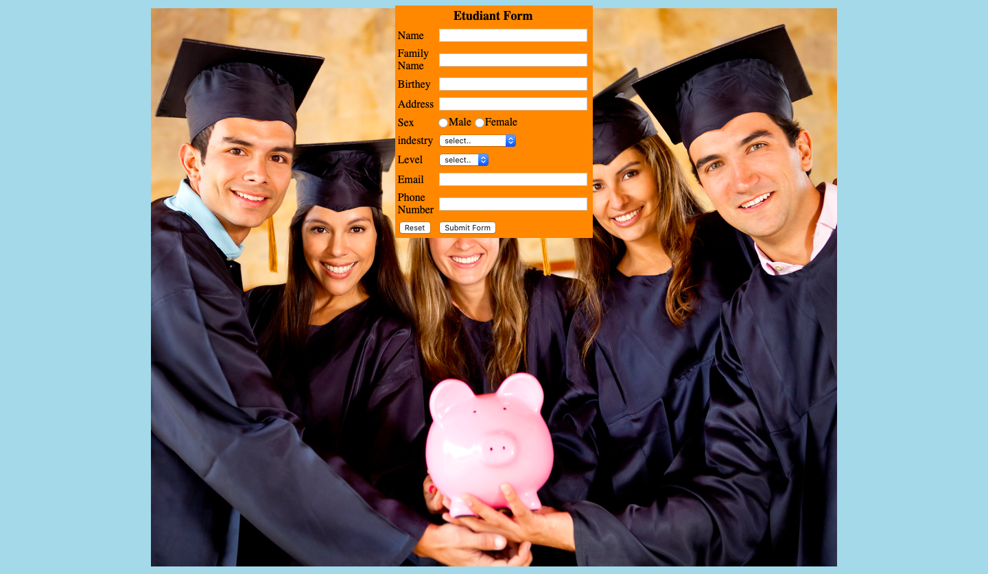 An Amazing Student Registration Form Design Written i...