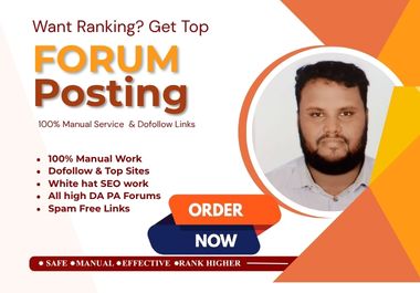 I will Provide 50 Top Quality Forum Posting Service