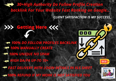 I will manually create 30+ high da/pa do follow profi...