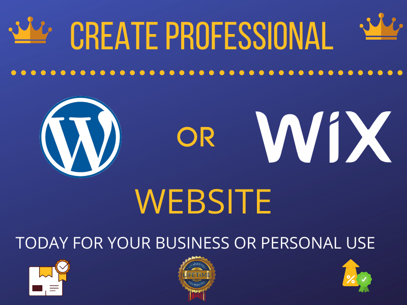 I will design an amazing WordPress or Wix website for...