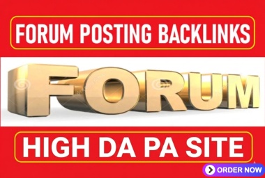 I will Create 82+ Forum Posting Backlinks with Article 