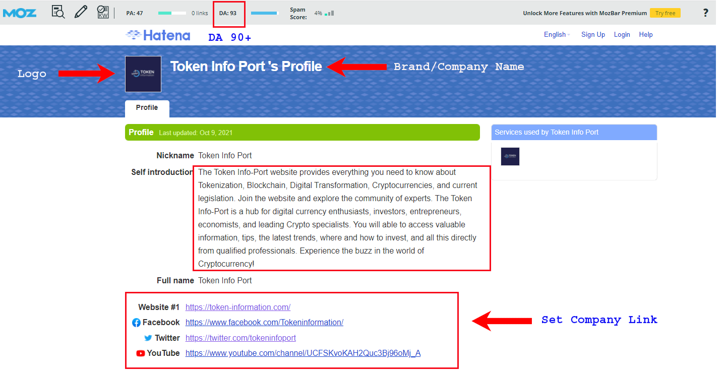 I Will Create 50 High Domain Authority DA 90+ SEO Profile Backlinks