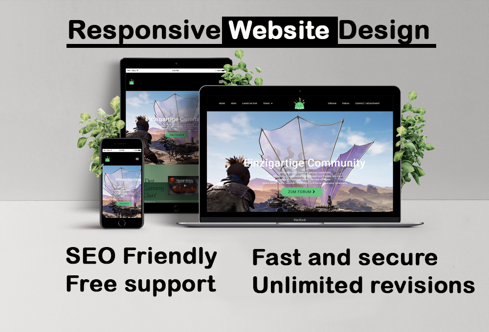 I will design creative, responsive and seo friendly website. 