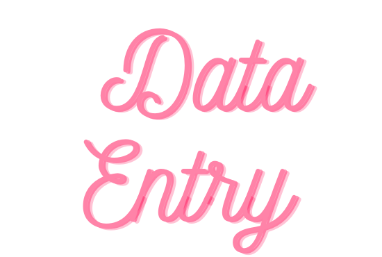 I will do fast typing and Data Enty