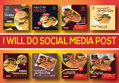 I will design food post for social media Facebook Ins...