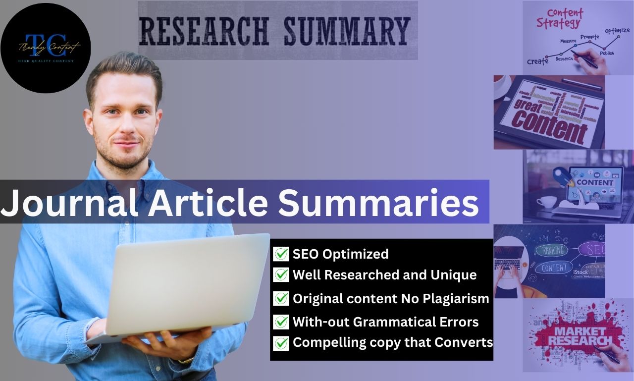 I will provide SEO Optimized journal article summarie...