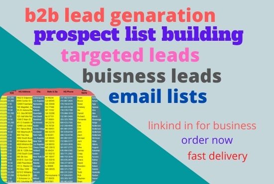 I will be your virtual assistant for b2b lead generation 