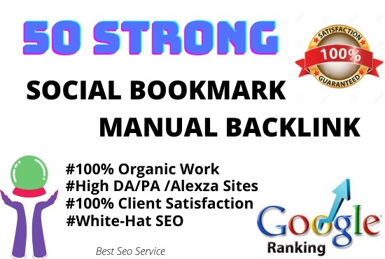 I will ceate manually 100+ high quality social bookma...
