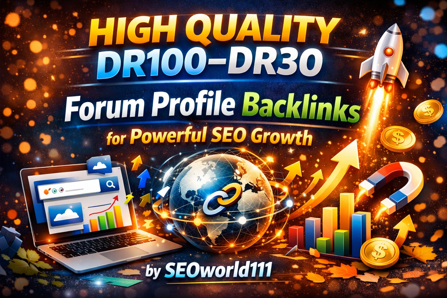 High Quality 300 DR100-DR30 Forum Profile Backlinks for SEO Growth