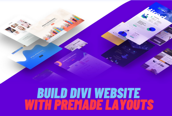 I will install and build a divi theme website with pr...