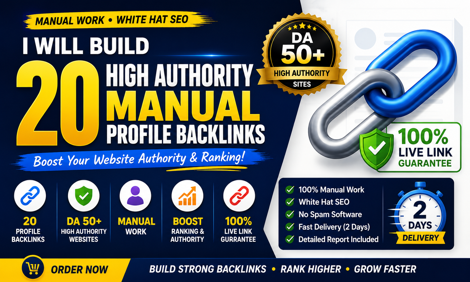 Profile Backlink Manual High Authority SEO Links