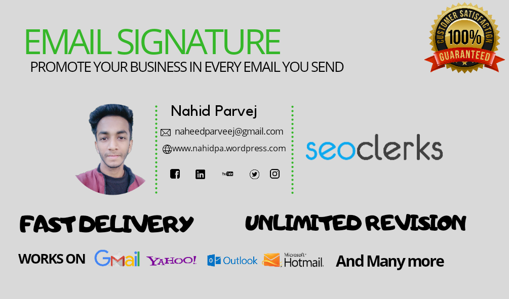 I will create superb HTML email signature