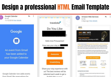 I will design a professional HTML Email Template News...