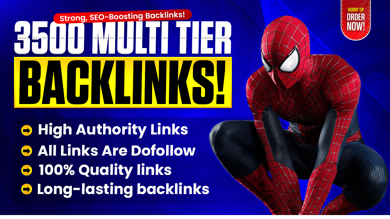 3500 SUPER-CHARGE Backlinks Multi-Tier SEO Powerhouse...