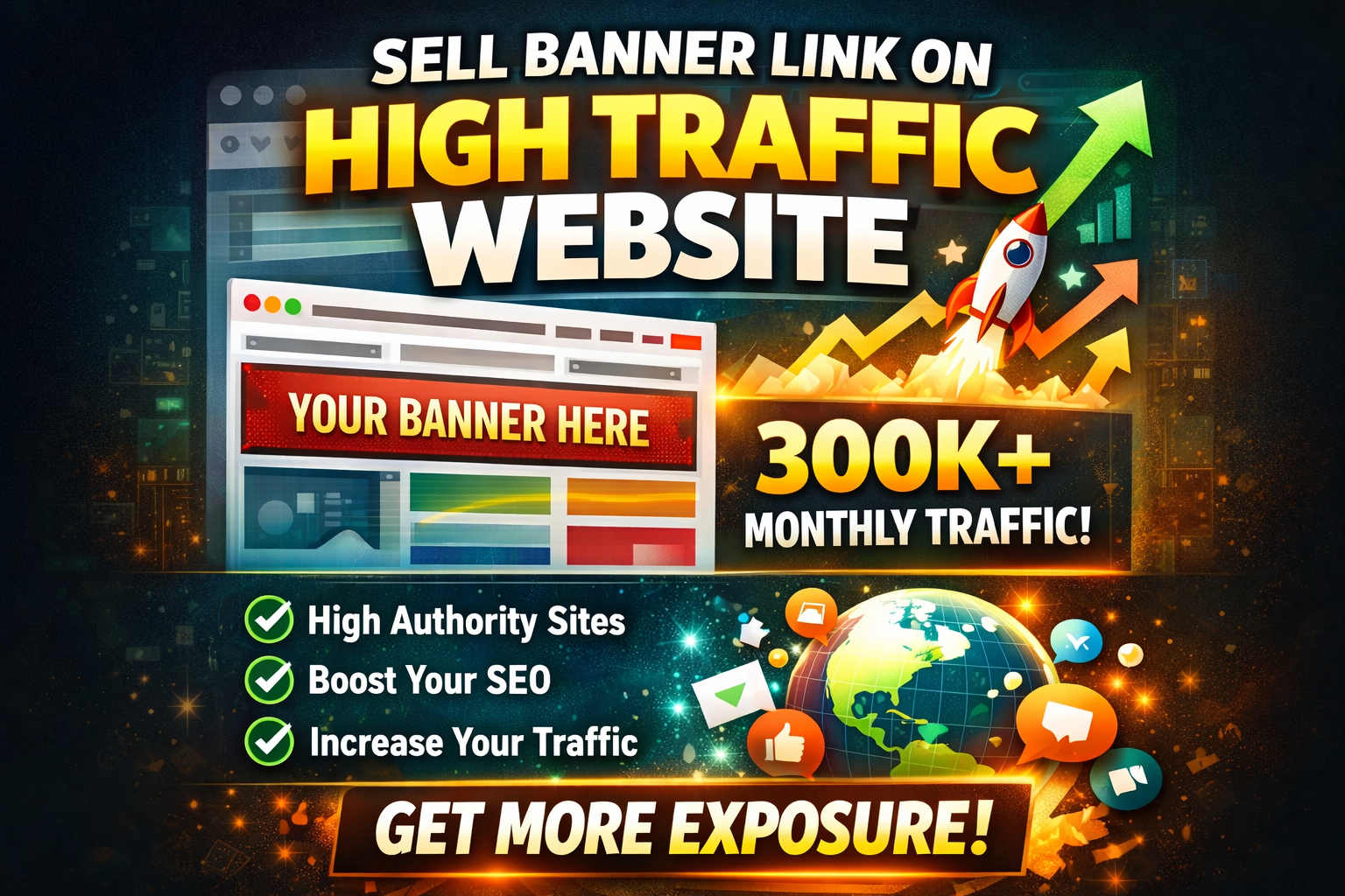 I Will Do 1 Banner Link on High Traffic Website 300K+ Monthly Traffic 