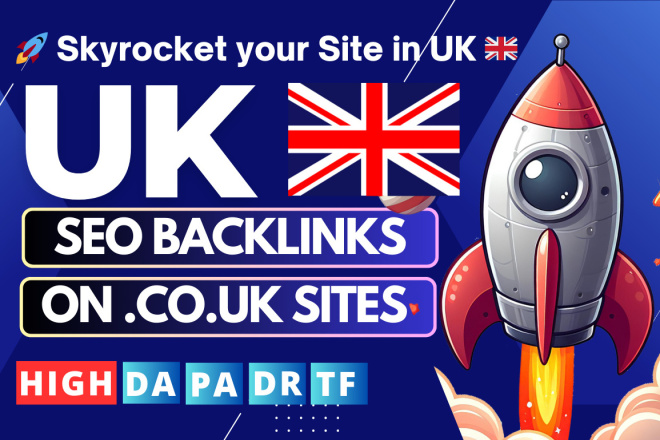I will provide 100 Premium. co. uk SEO Backlinks high...