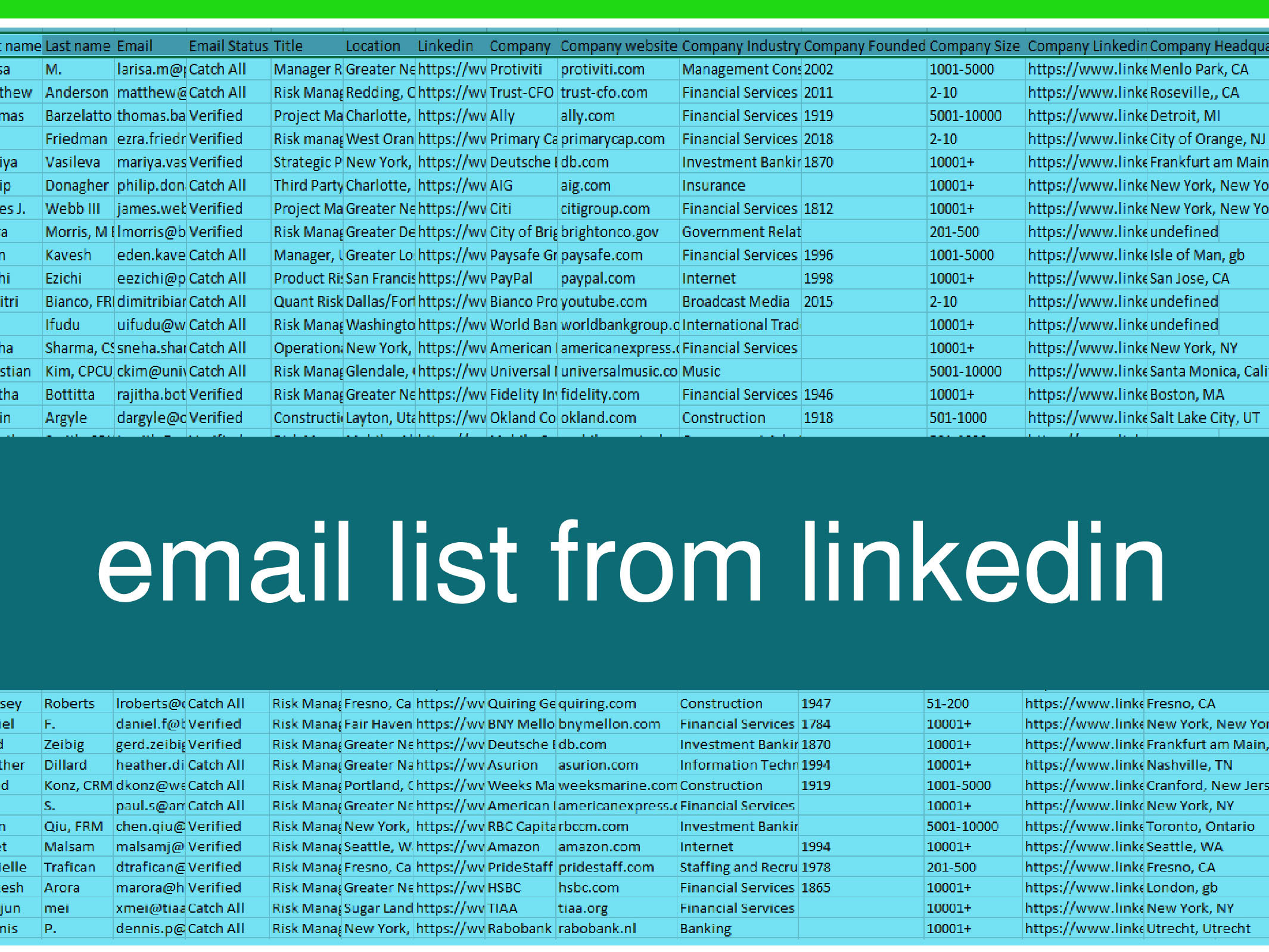 I'll do 1k Email List of any country 1 day 