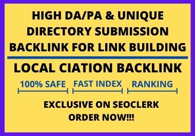 I will do 25 high rankings directory submission quali...