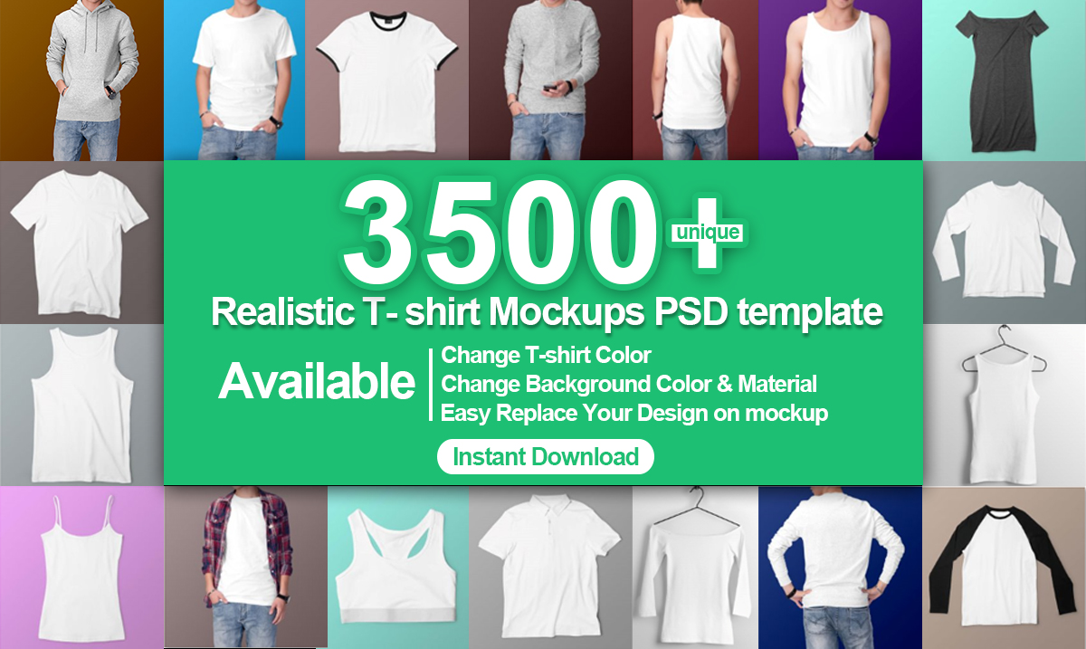 Deliver 3500 T-shirt Mockups PSD Download Mockup Tshi...