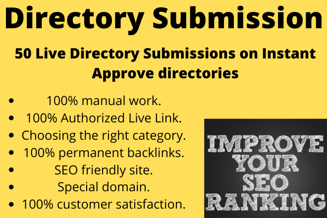 Manually 60 Live Directory Submissions on Instant App...