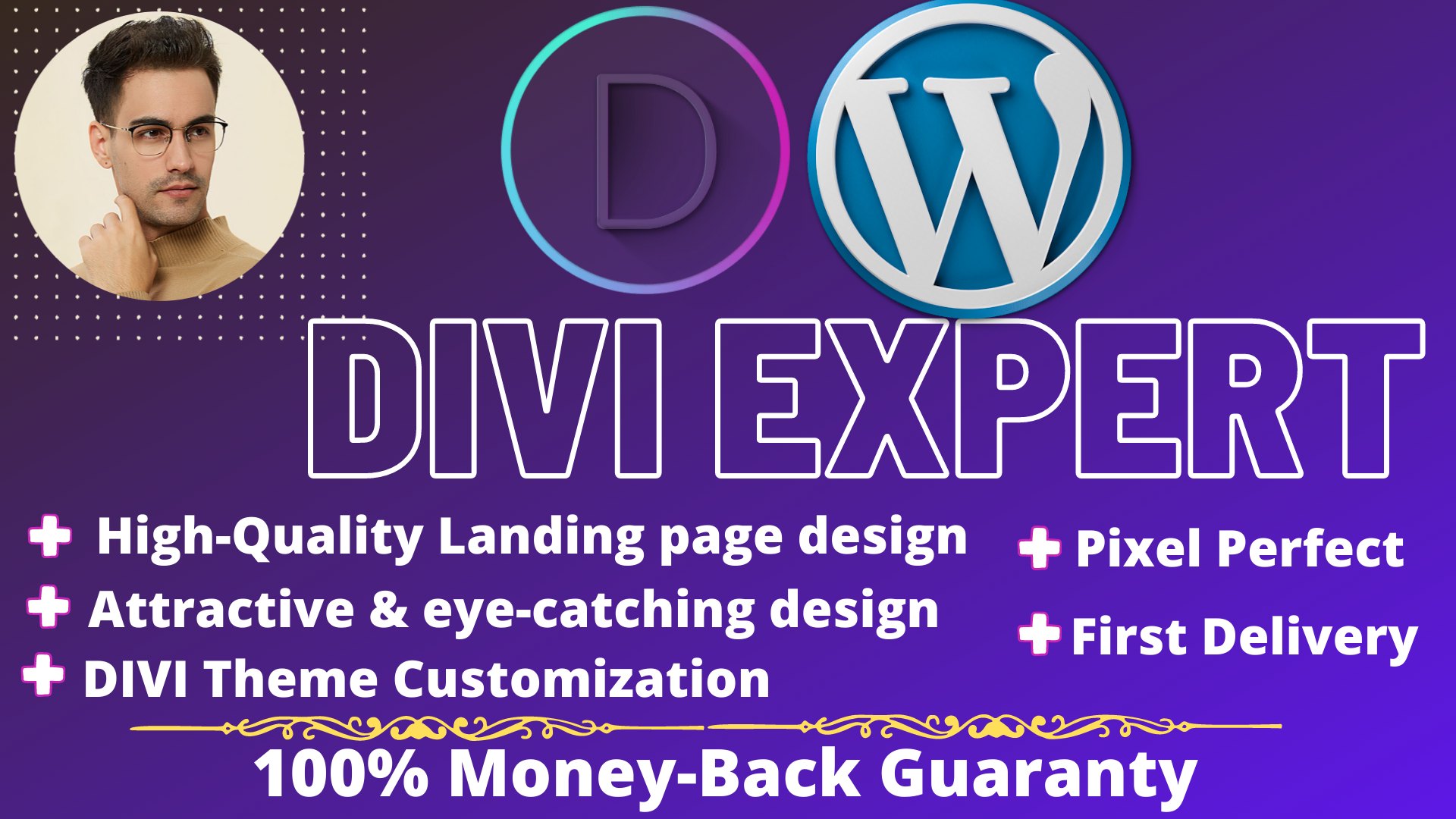 I will make high quality landing page with divi in 24...