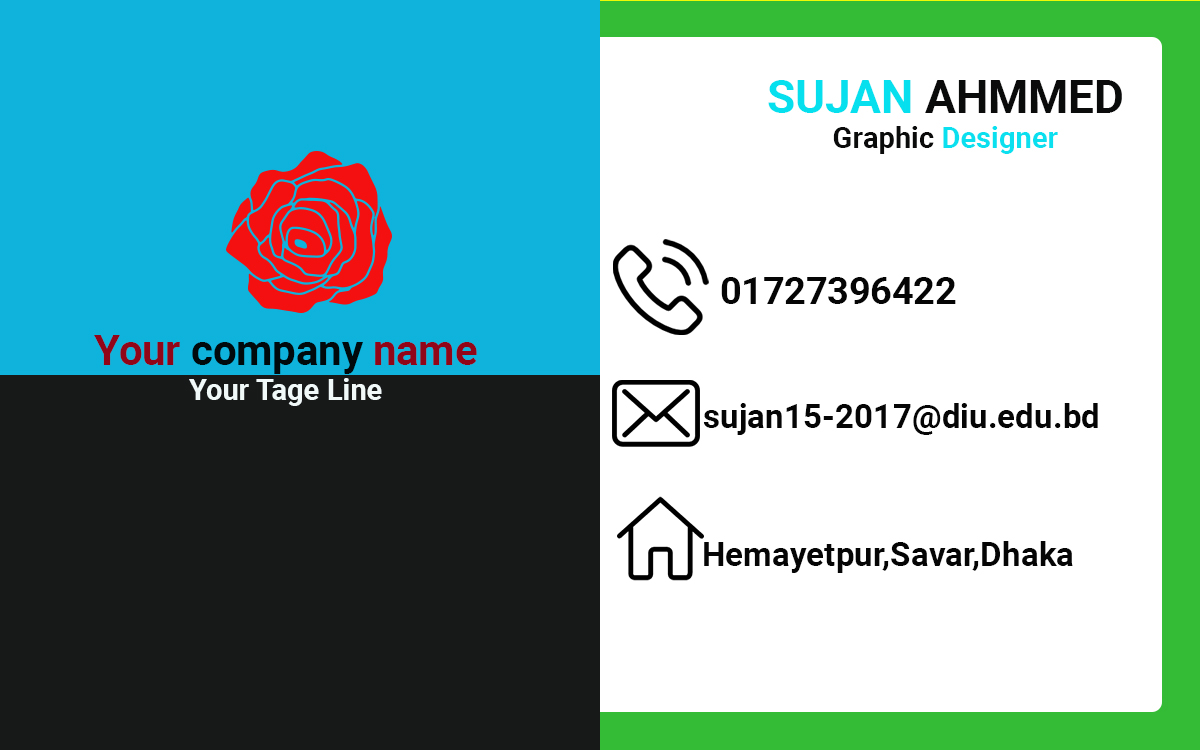 business card professional design 24 hours