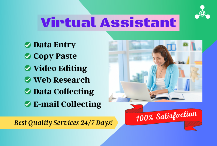 I will be your virtual assistant for data entry, web research etc.