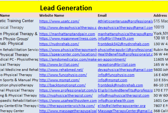 I will do targeted b2b lead generation, data entry, and web research
