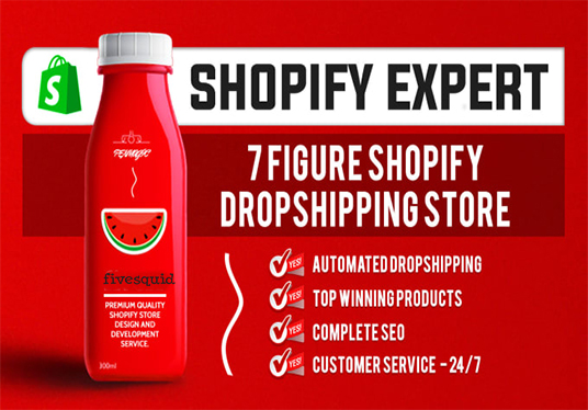 I will design lucrative and advanced shopify store, shopify website or Shopify dropshipping store